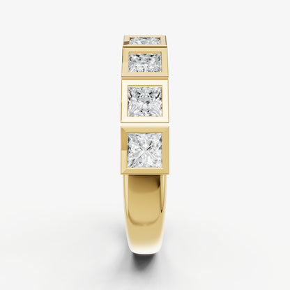 Bezel Set Princess 0.15ct (15pt) Diamond Band