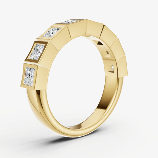 Bezel Set Princess 15pt Diamond Band