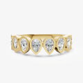 Bezel Set Pear 15pt Diamond Band