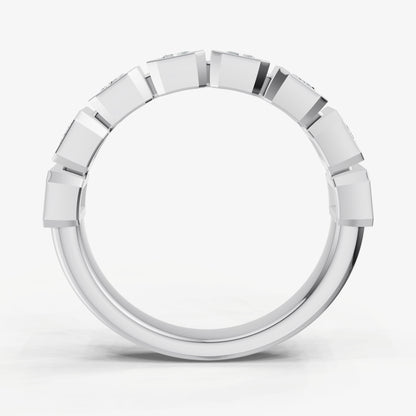 Bezel Set Radiant 0.15ct (15pt) Diamond Band