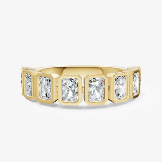 Bezel Set Radiant 15pt Diamond Band
