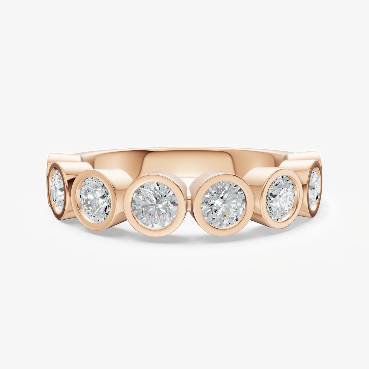 Bezel Set Round 0.15ct (15pt) Diamond Band