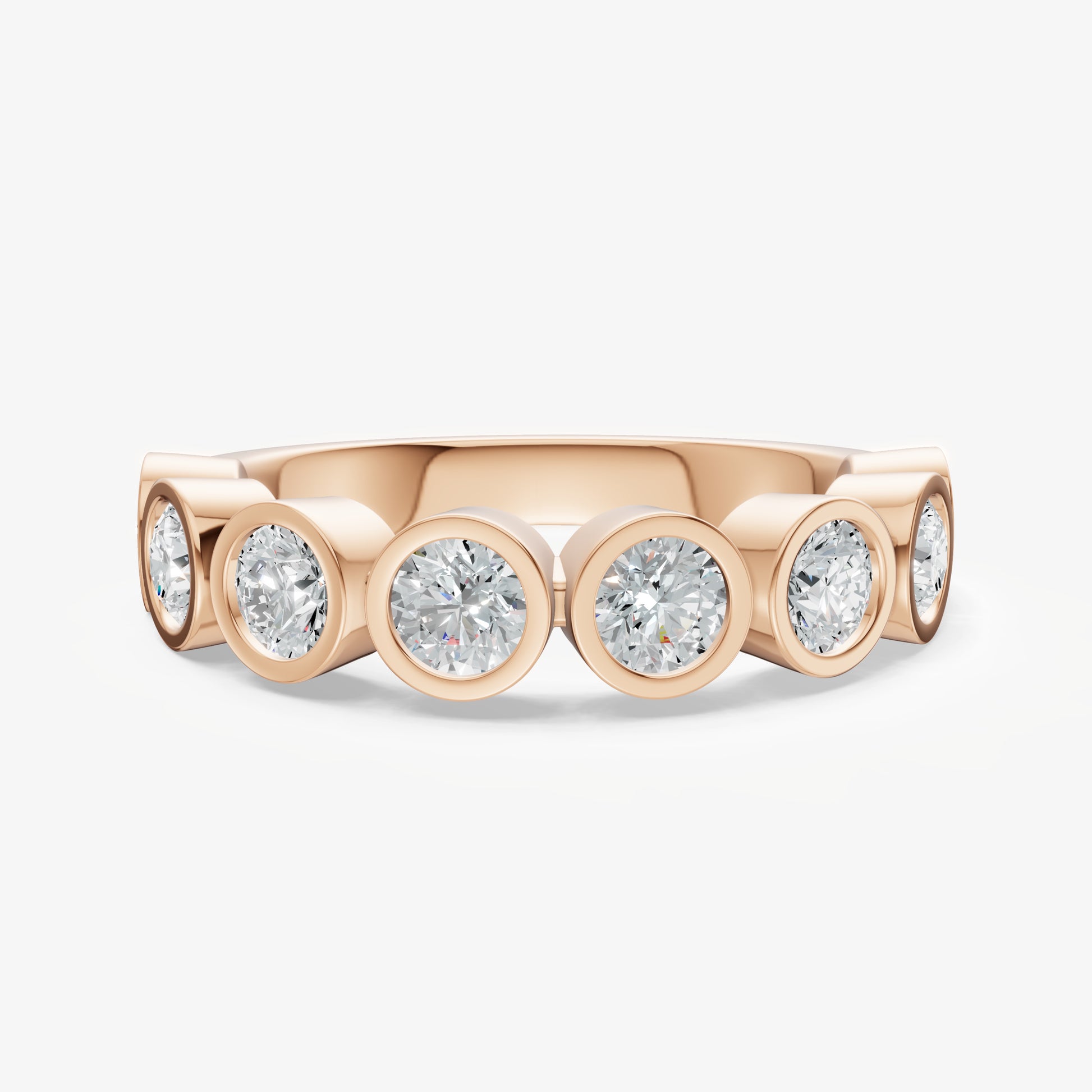 Bezel Set Round 0.15ct (15pt) Diamond Band