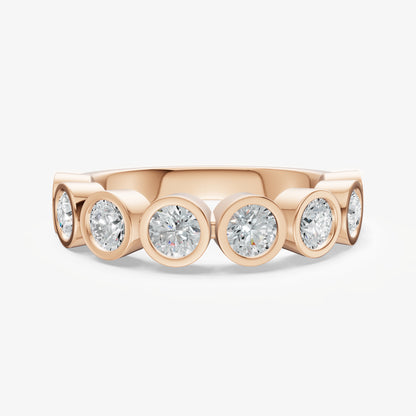Bezel Set Round 0.15ct (15pt) Diamond Band