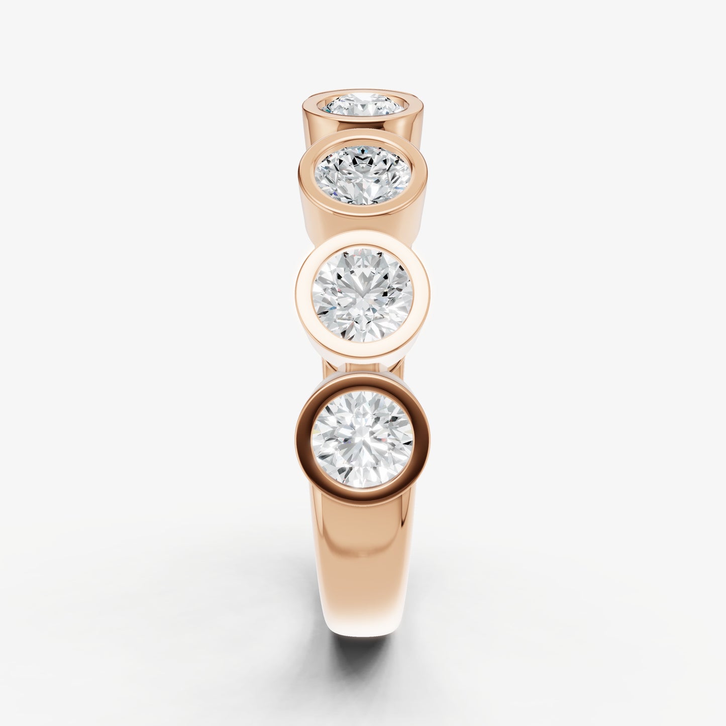 Bezel Set Round 0.15ct (15pt) Diamond Band