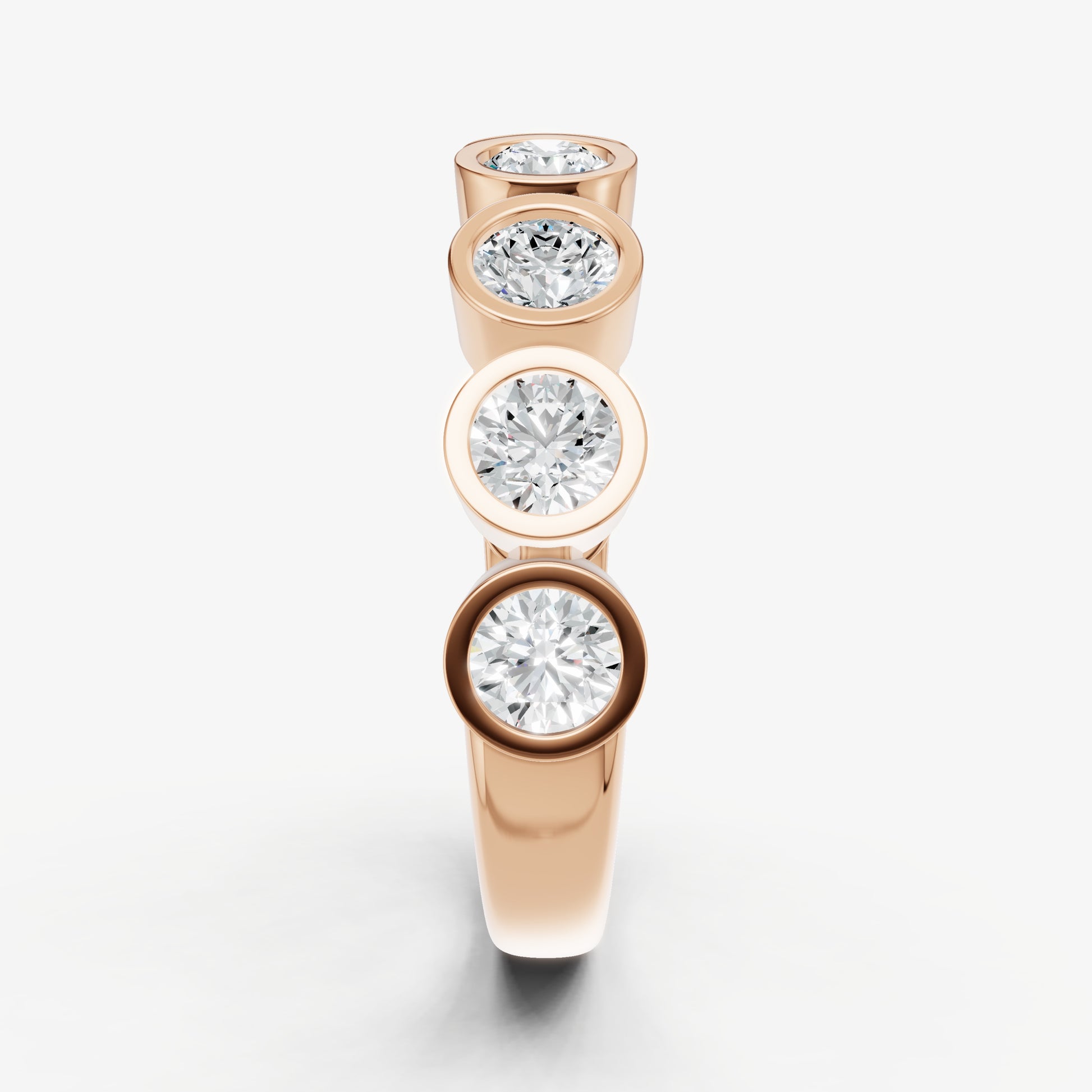 Bezel Set Round 0.15ct (15pt) Diamond Band