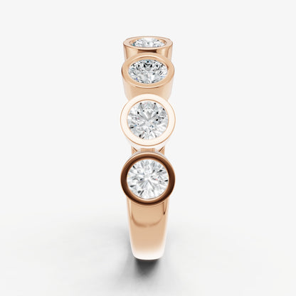 Bezel Set Round 0.15ct (15pt) Diamond Band