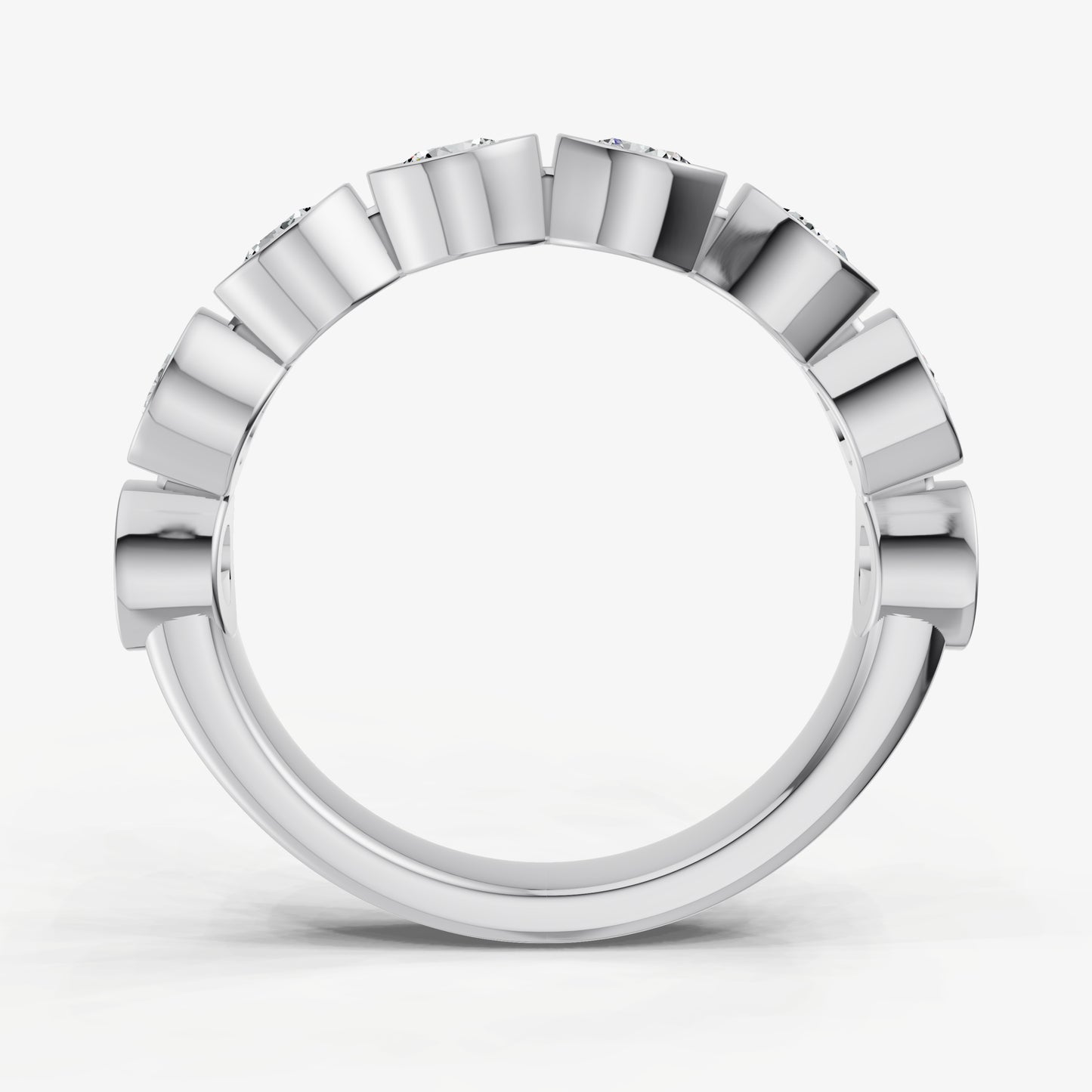 Bezel Set Round 0.15ct (15pt) Diamond Band