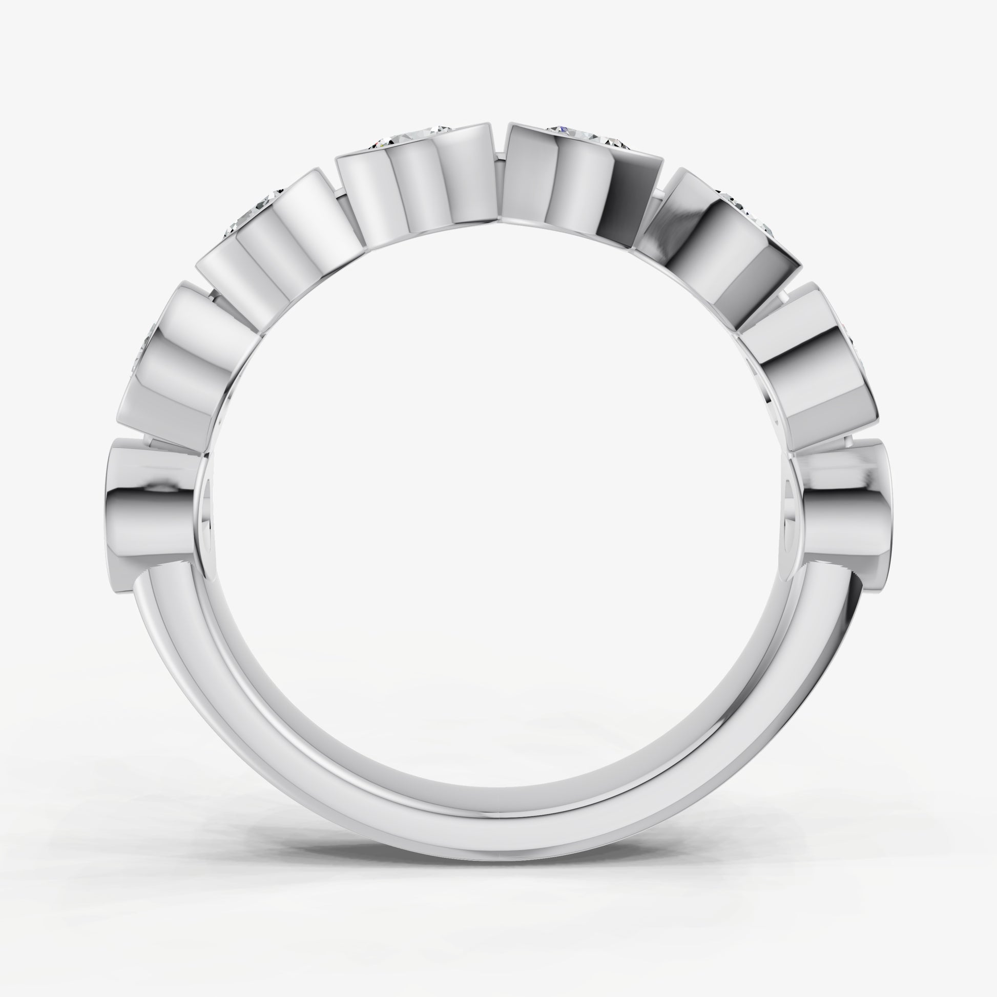 Bezel Set Round 0.15ct (15pt) Diamond Band