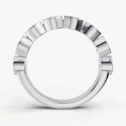 Bezel Set Round 0.15ct (15pt) Diamond Band