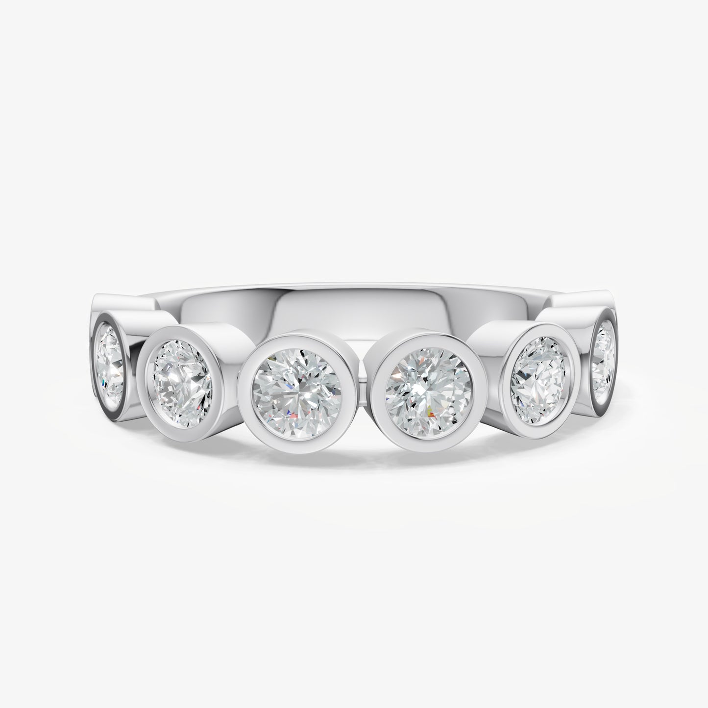 Bezel Set Round 0.15ct (15pt) Diamond Band