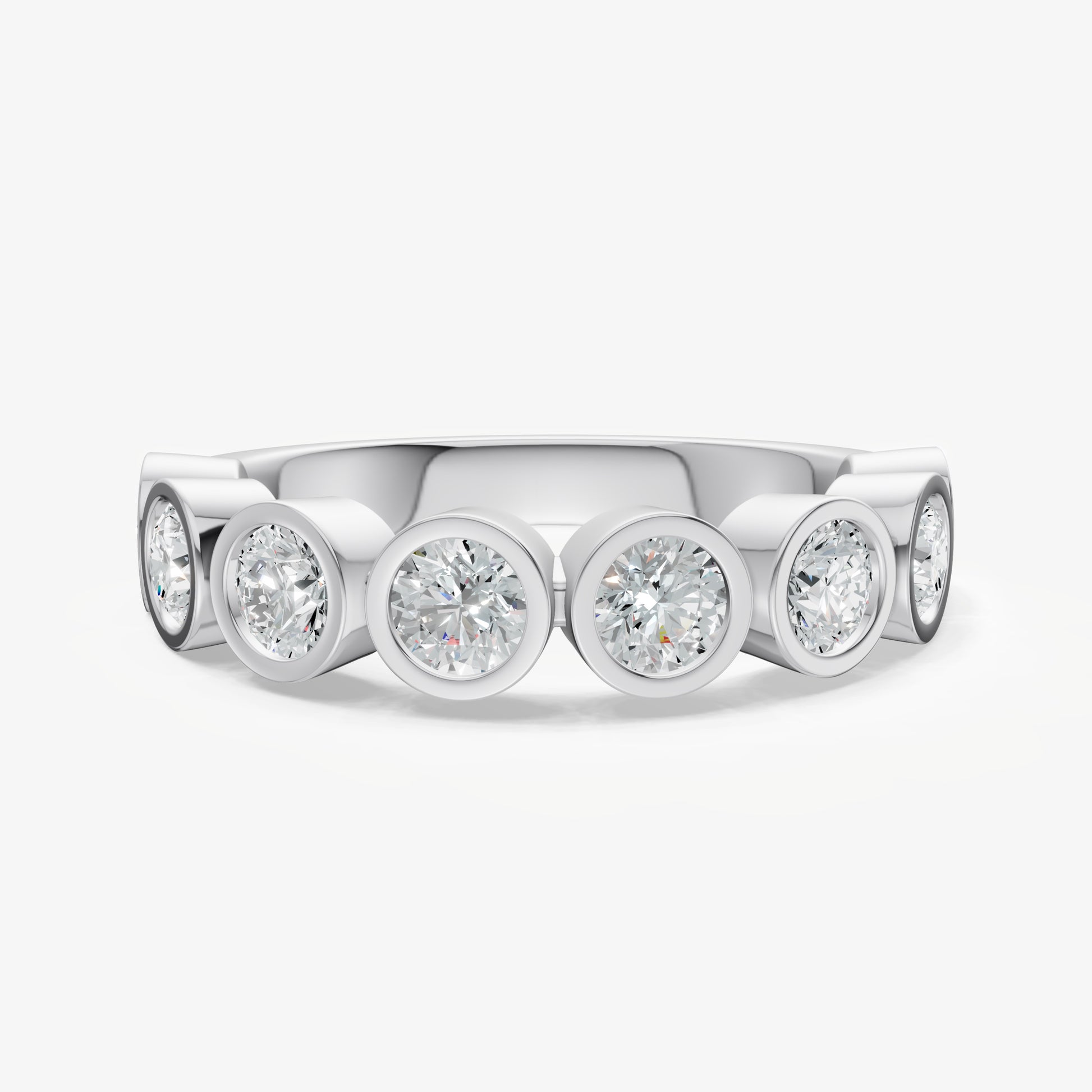 Bezel Set Round 0.15ct (15pt) Diamond Band