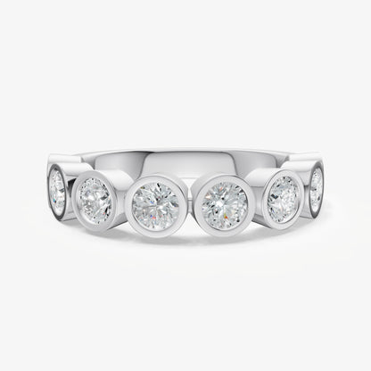 Bezel Set Round 0.15ct (15pt) Diamond Band