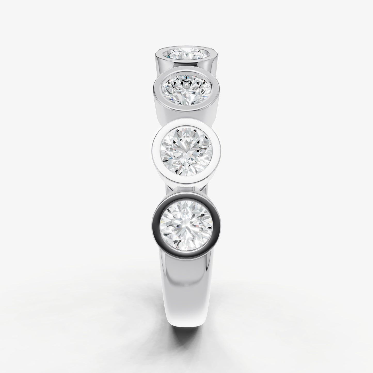 Bezel Set Round 0.15ct (15pt) Diamond Band