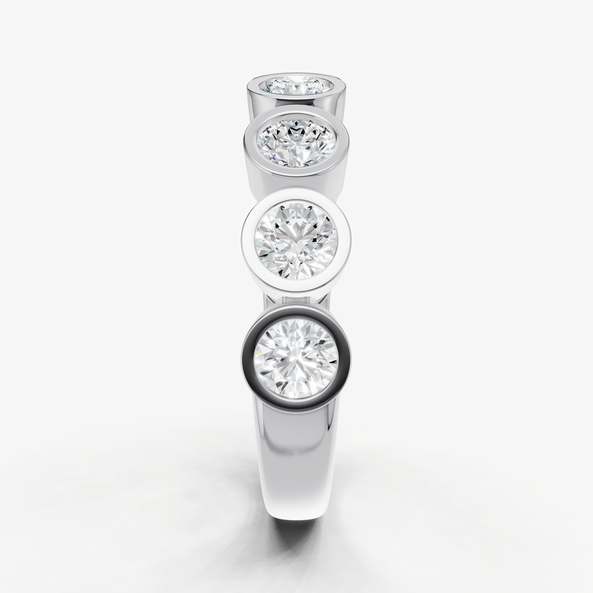 Bezel Set Round 0.15ct (15pt) Diamond Band