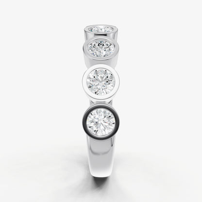Bezel Set Round 0.15ct (15pt) Diamond Band