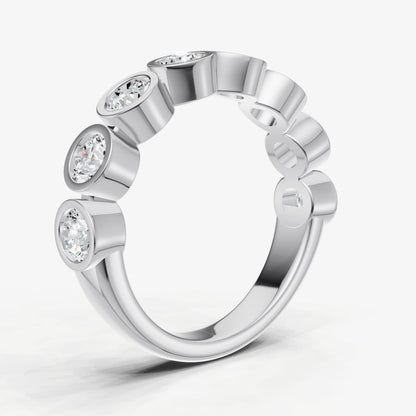 Bezel Set Round 0.15ct (15pt) Diamond Band