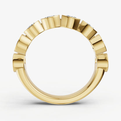 Bezel Set Round 0.15ct (15pt) Diamond Band