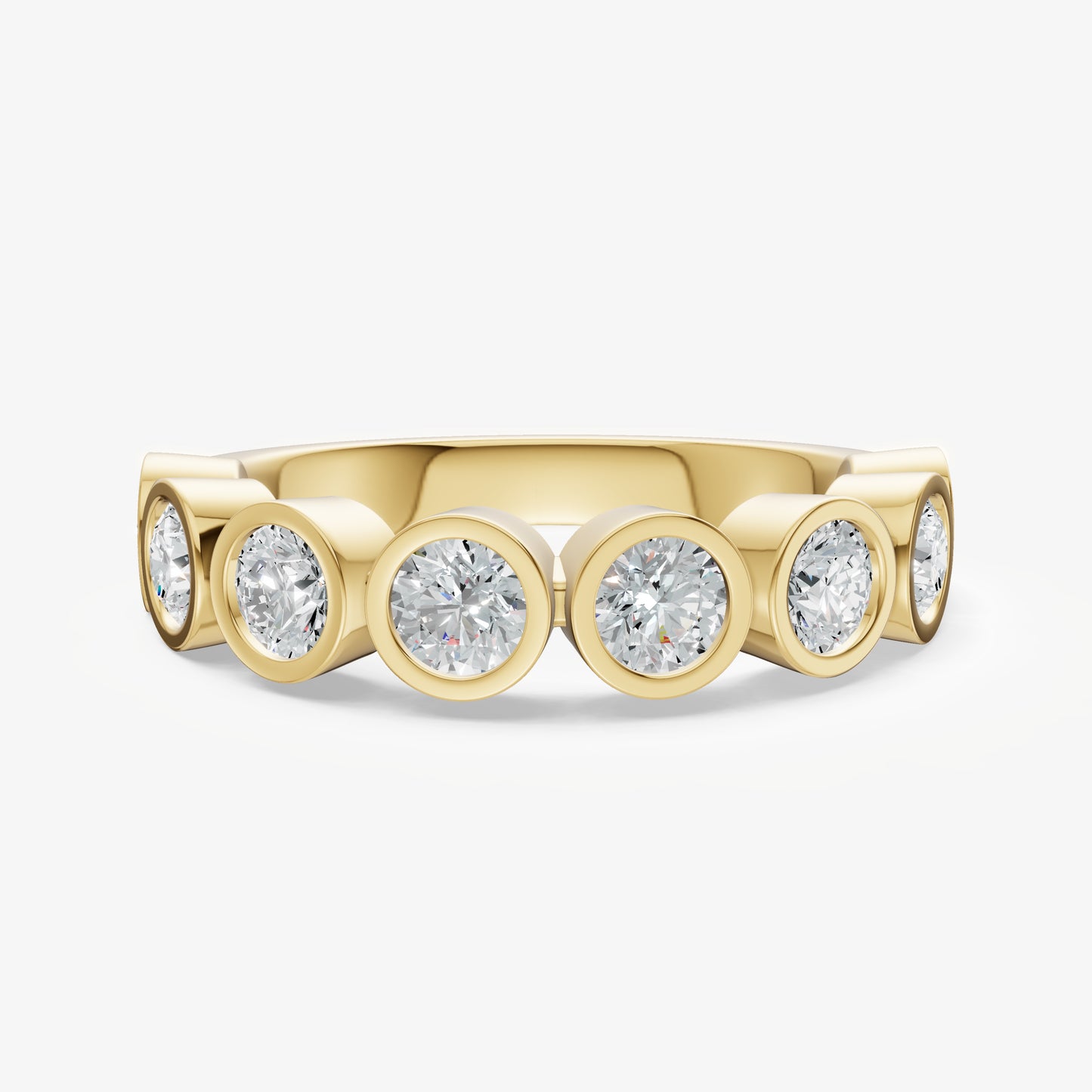 Bezel Set Round 0.15ct (15pt) Diamond Band