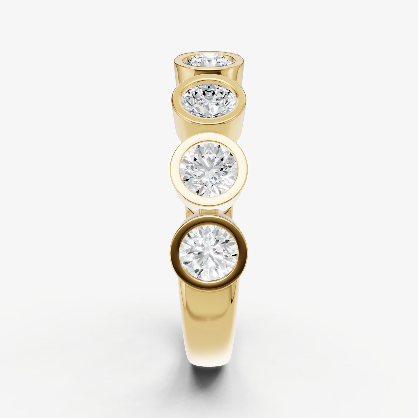 Bezel Set Round 0.15ct (15pt) Diamond Band