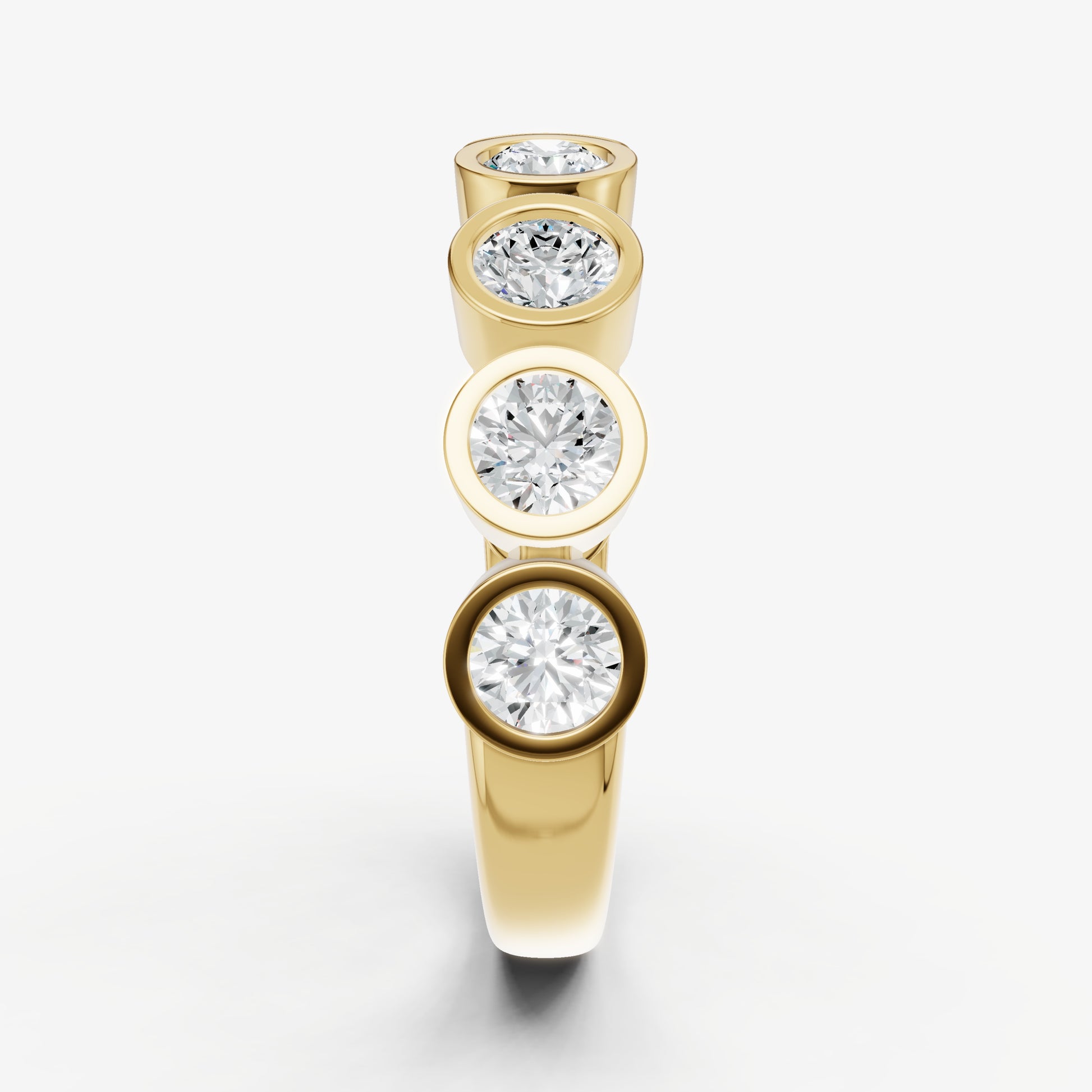 Bezel Set Round 0.15ct (15pt) Diamond Band