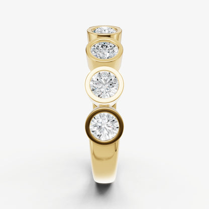 Bezel Set Round 0.15ct (15pt) Diamond Band