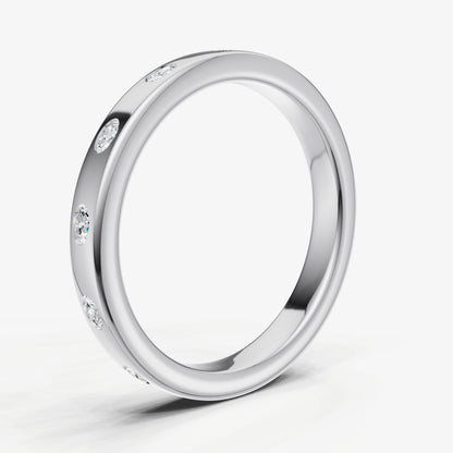 Hammer Set Oval Diamond Band