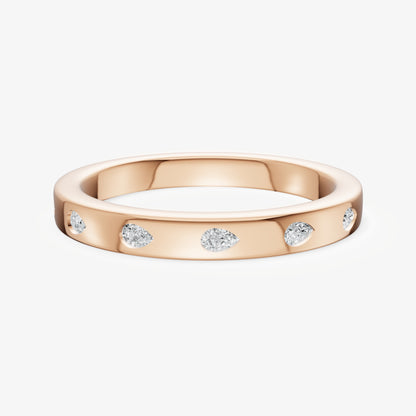 Hammer Set Pear Diamond Band