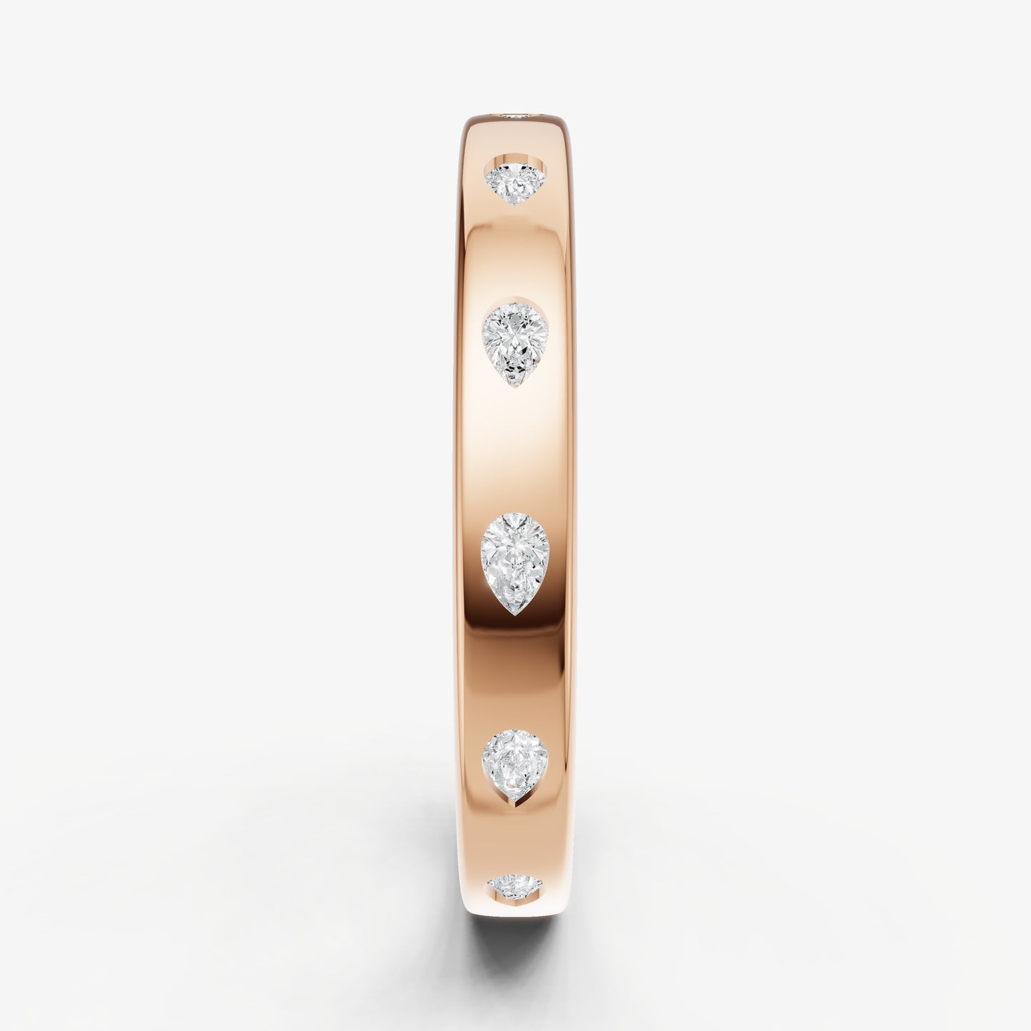 Hammer Set Pear Diamond Band