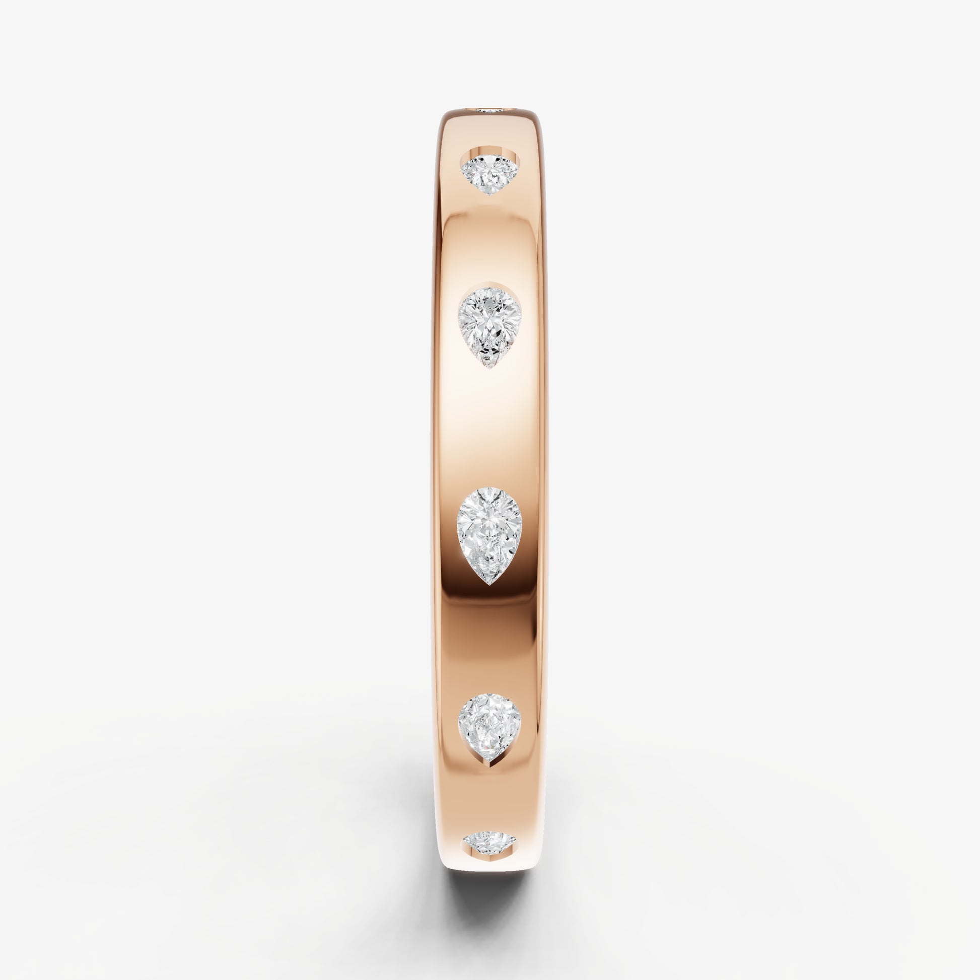 Hammer Set Pear Diamond Band
