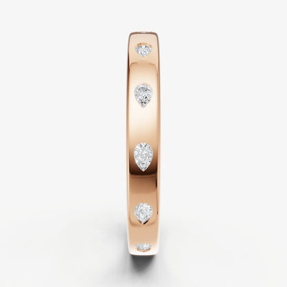 Hammer Set Pear Diamond Band