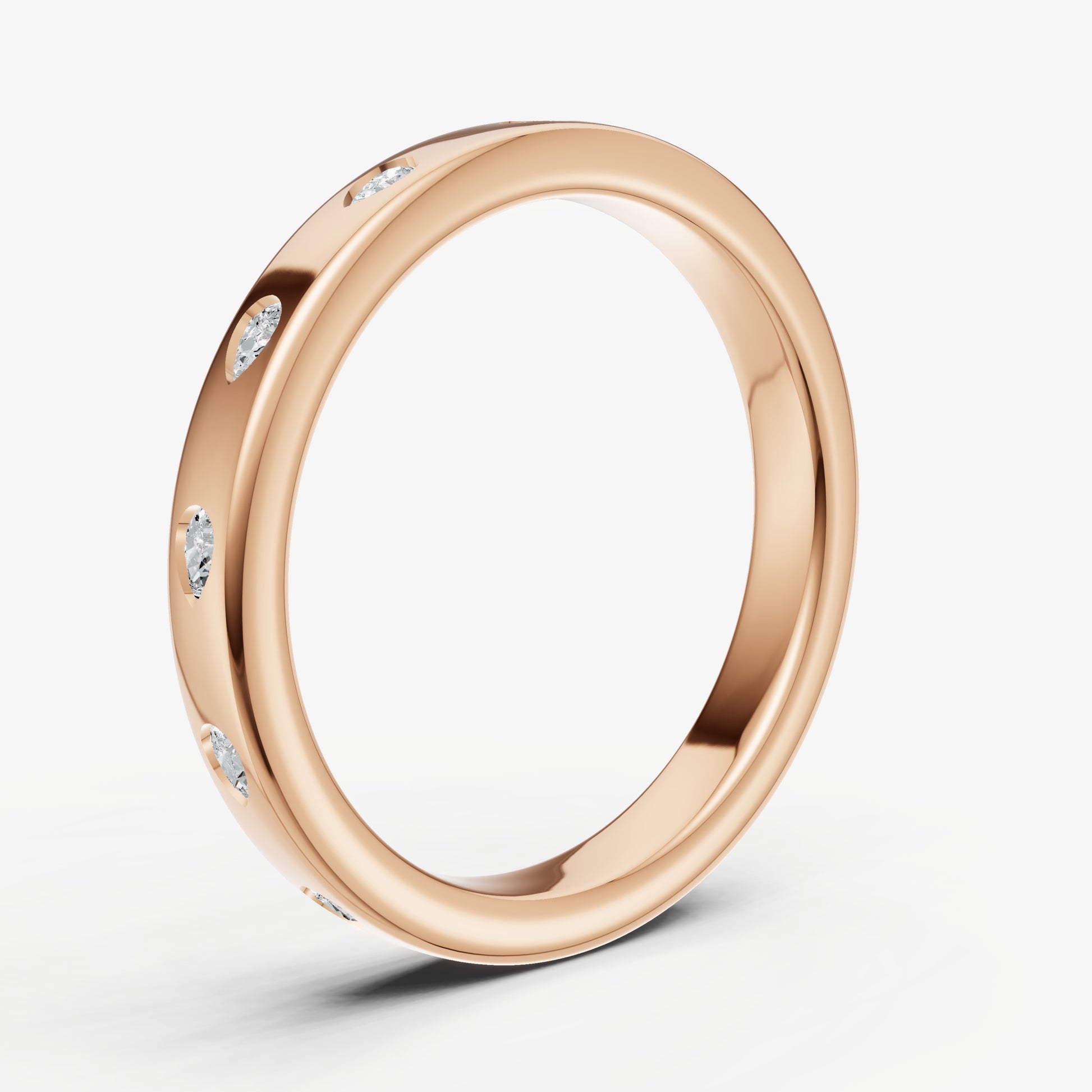 Hammer Set Pear Diamond Band
