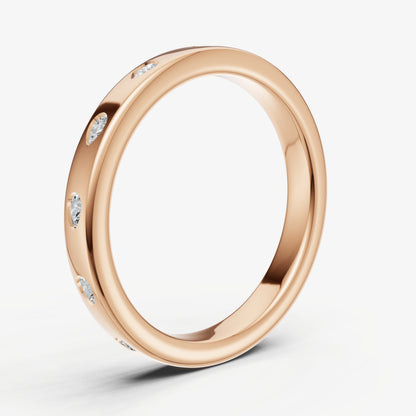 Hammer Set Pear Diamond Band