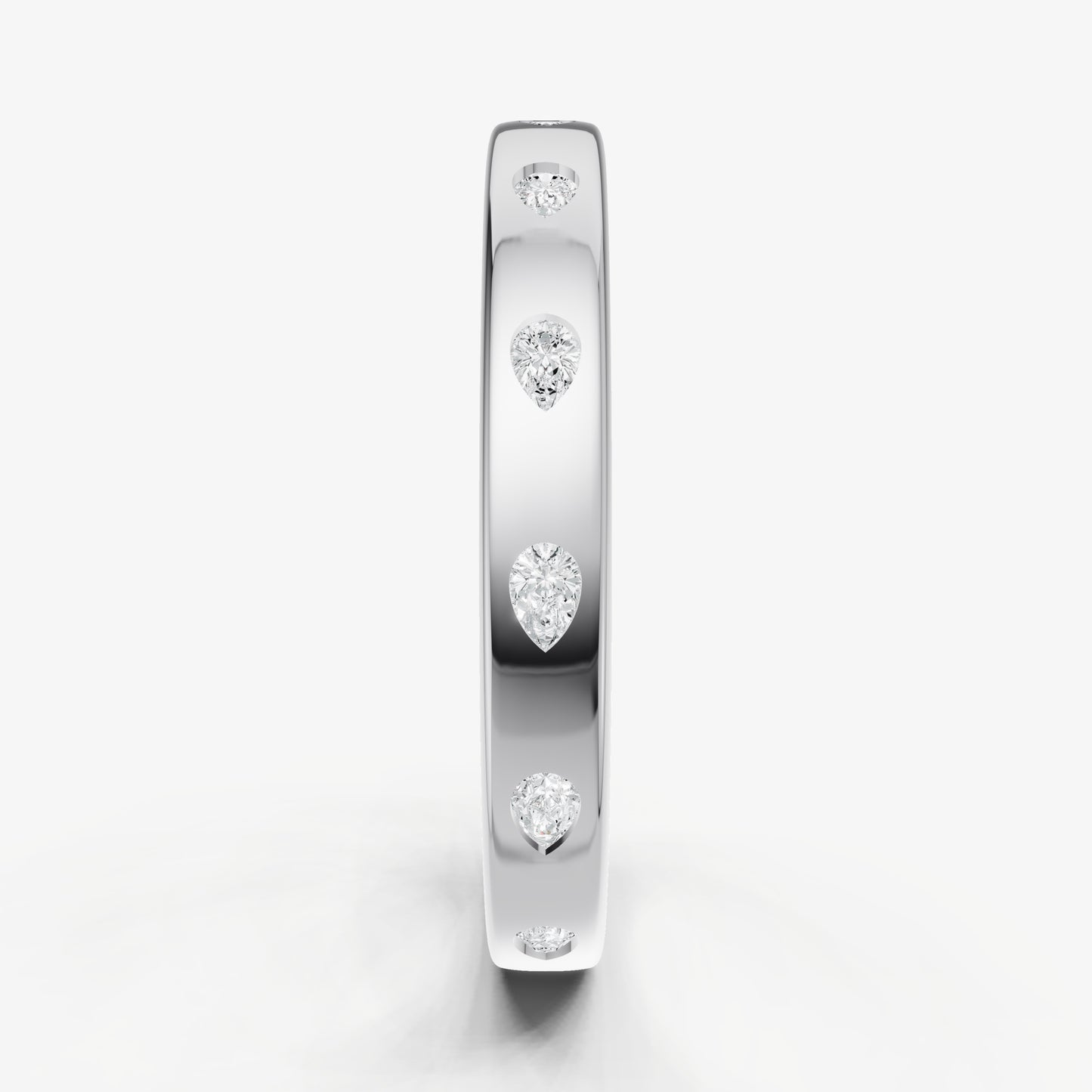 Hammer Set Pear Diamond Band