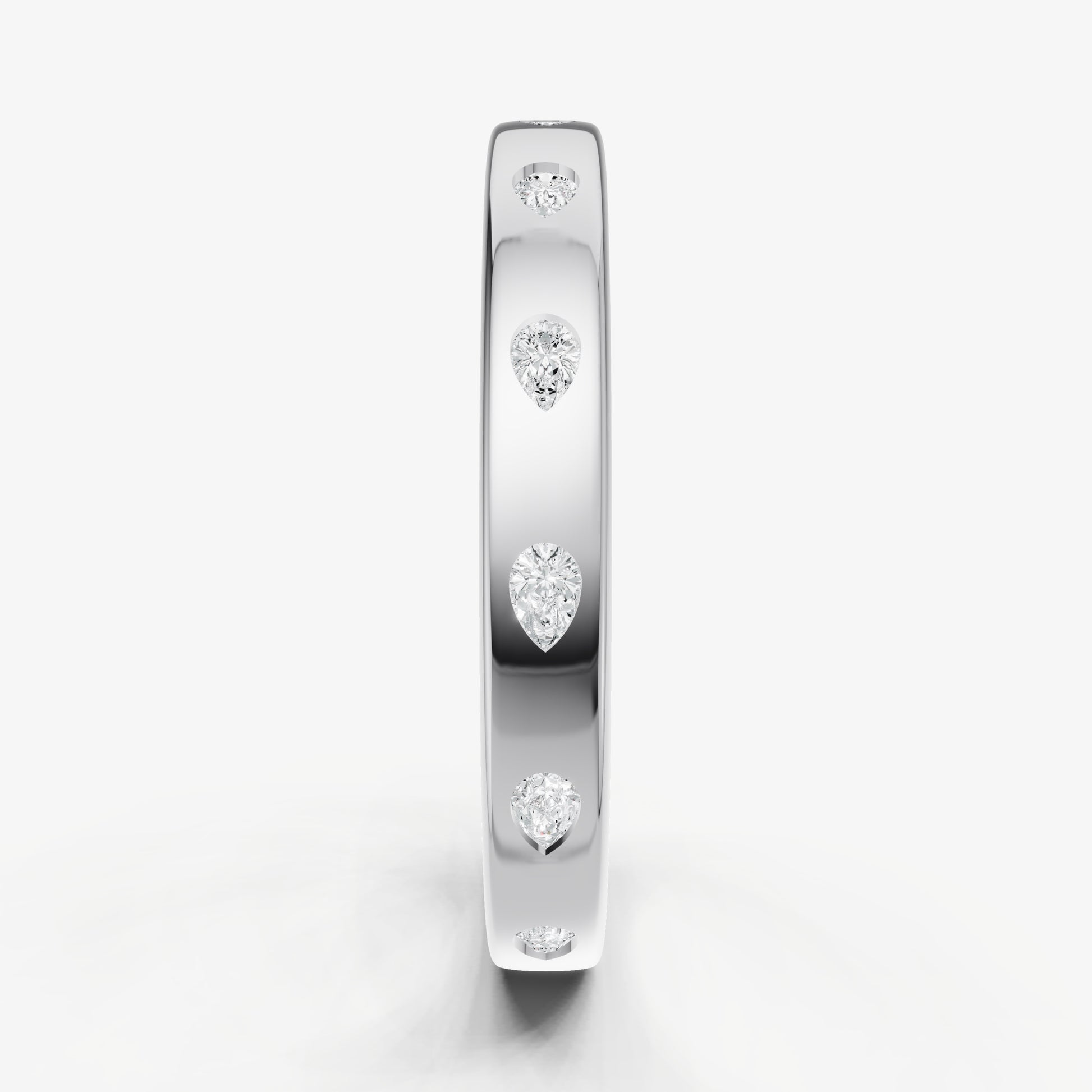 Hammer Set Pear Diamond Band