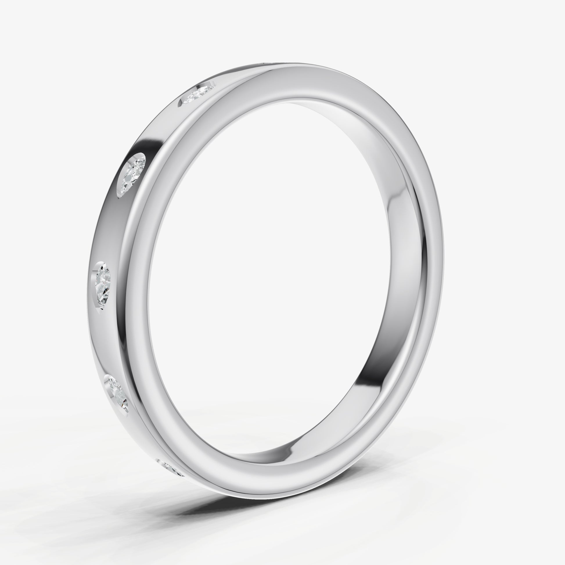 Hammer Set Pear Diamond Band