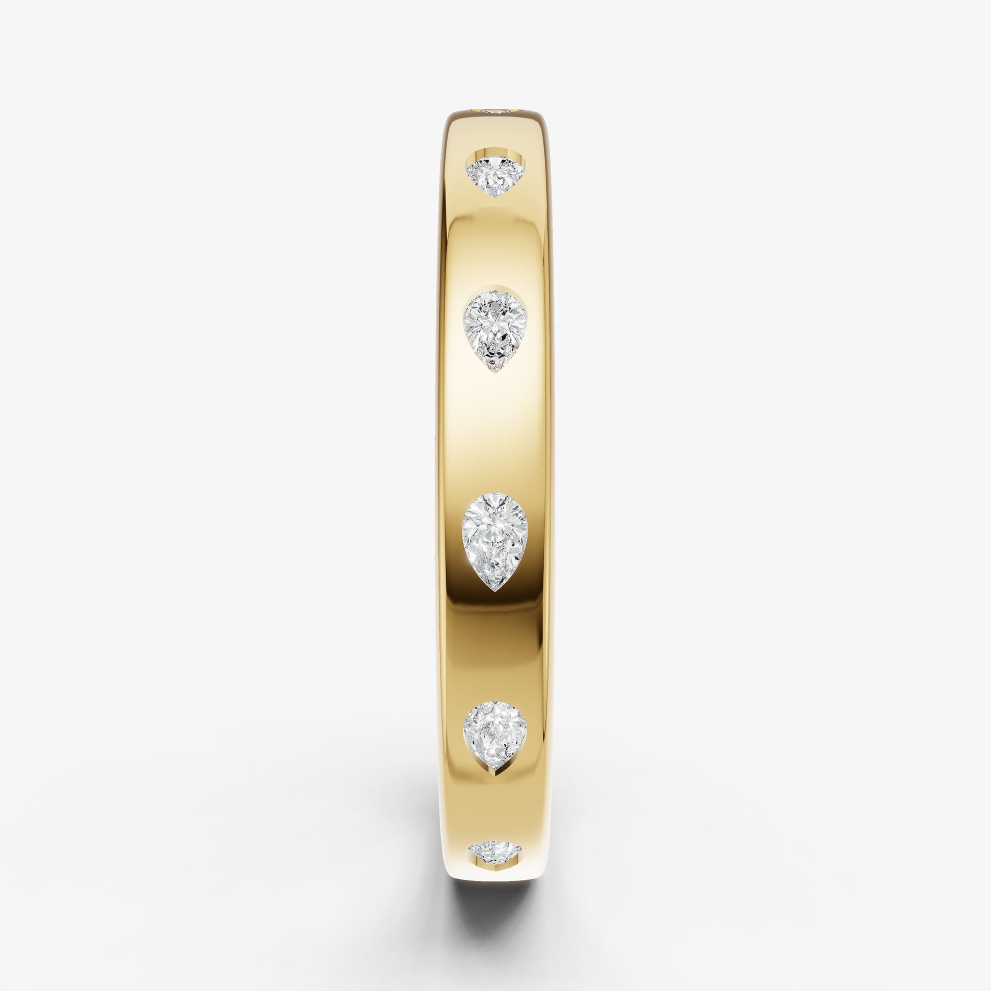 Hammer Set Pear Diamond Band