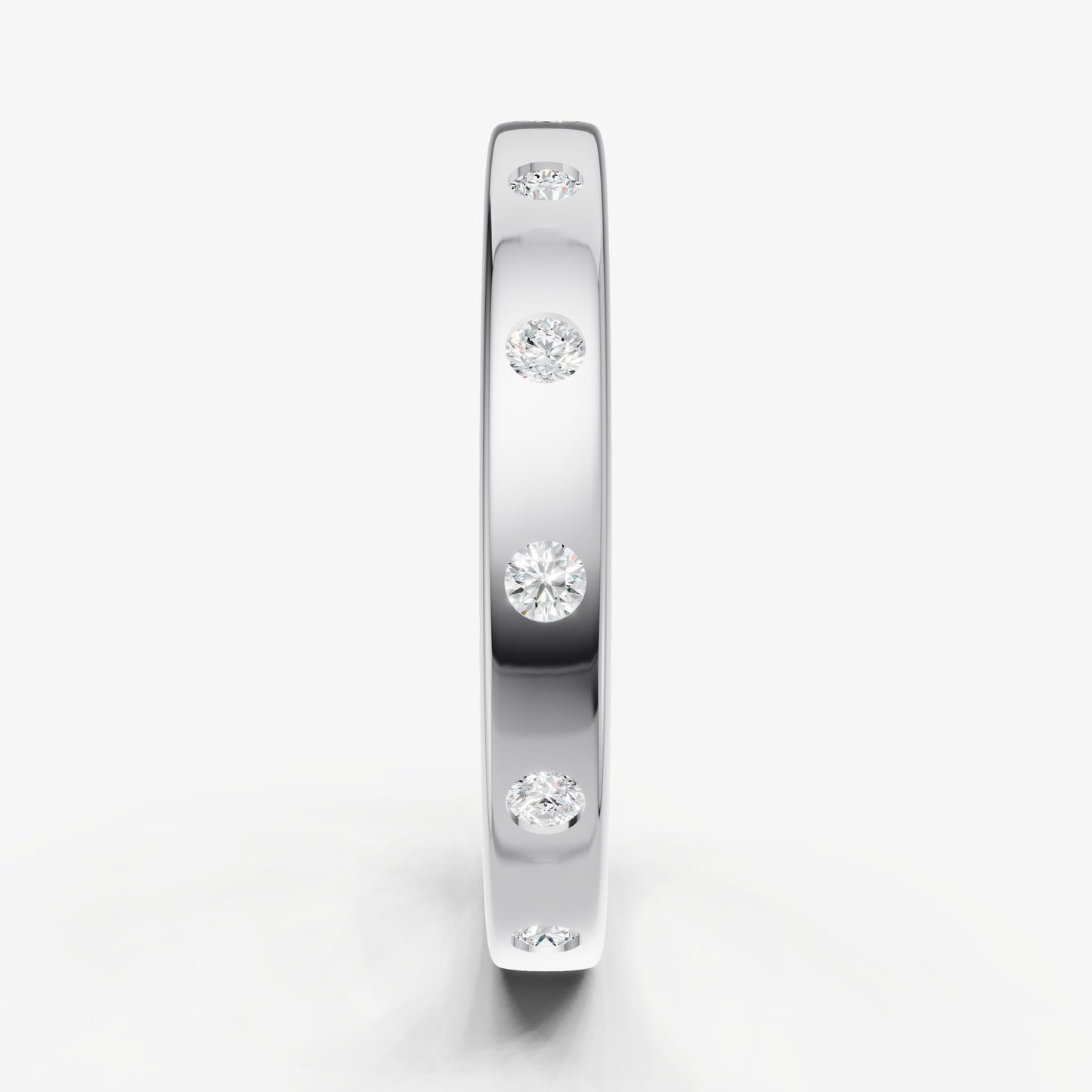 Hammer Set Round Diamond Band