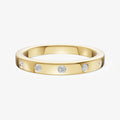 Hammer Set Round Diamond Band