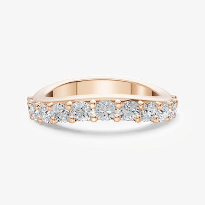 Curved Shared Claw 0.10ct (10pt) Diamond Band