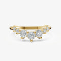 Curved Crown Diamond Band