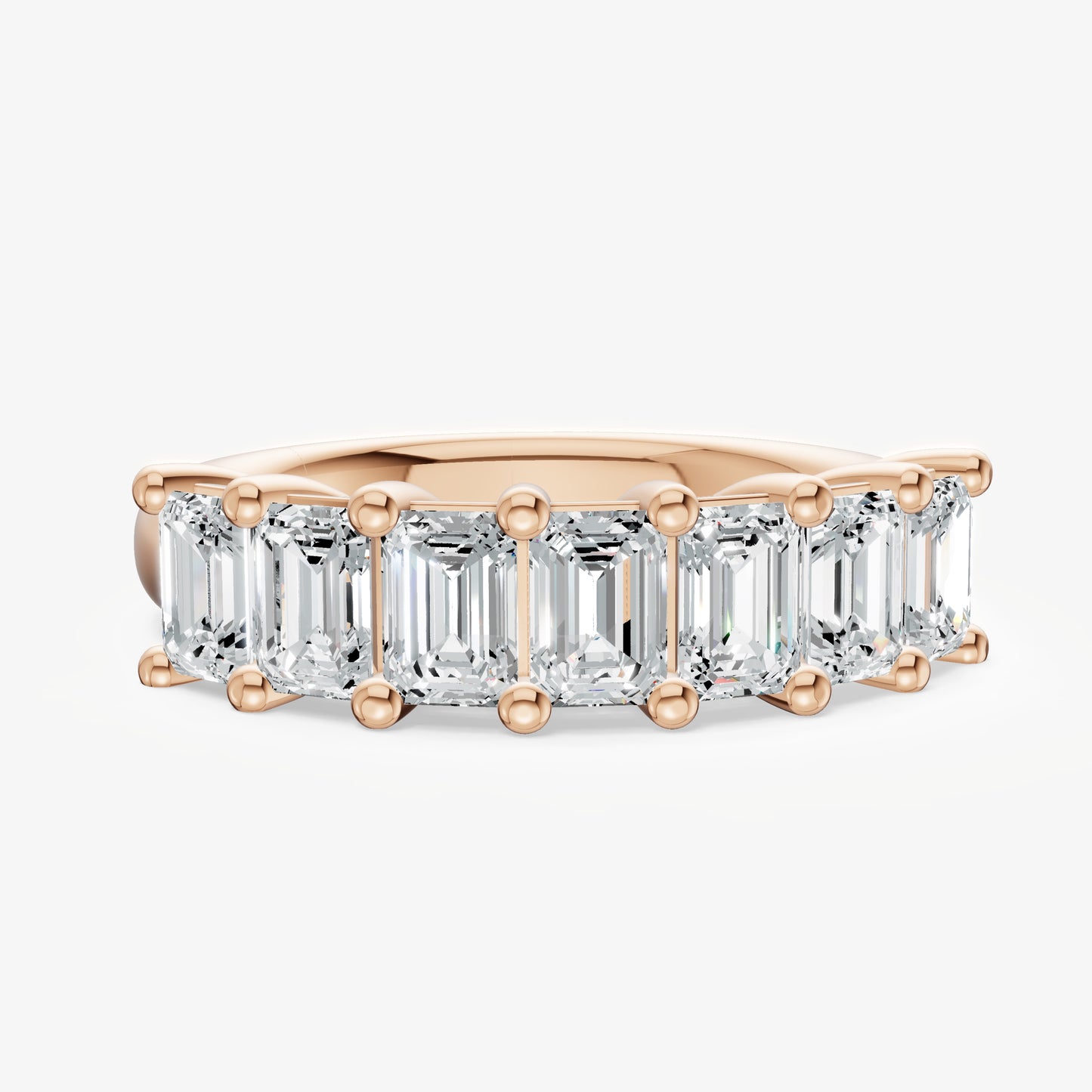 Crown Set Emerald Diamond Pinky Ring