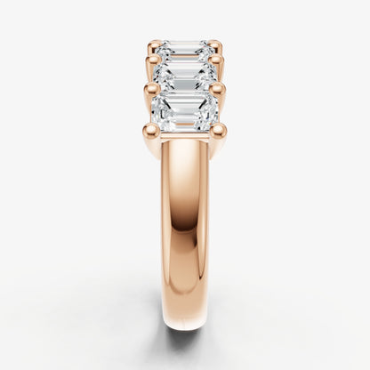 Crown Set Emerald Diamond Pinky Ring