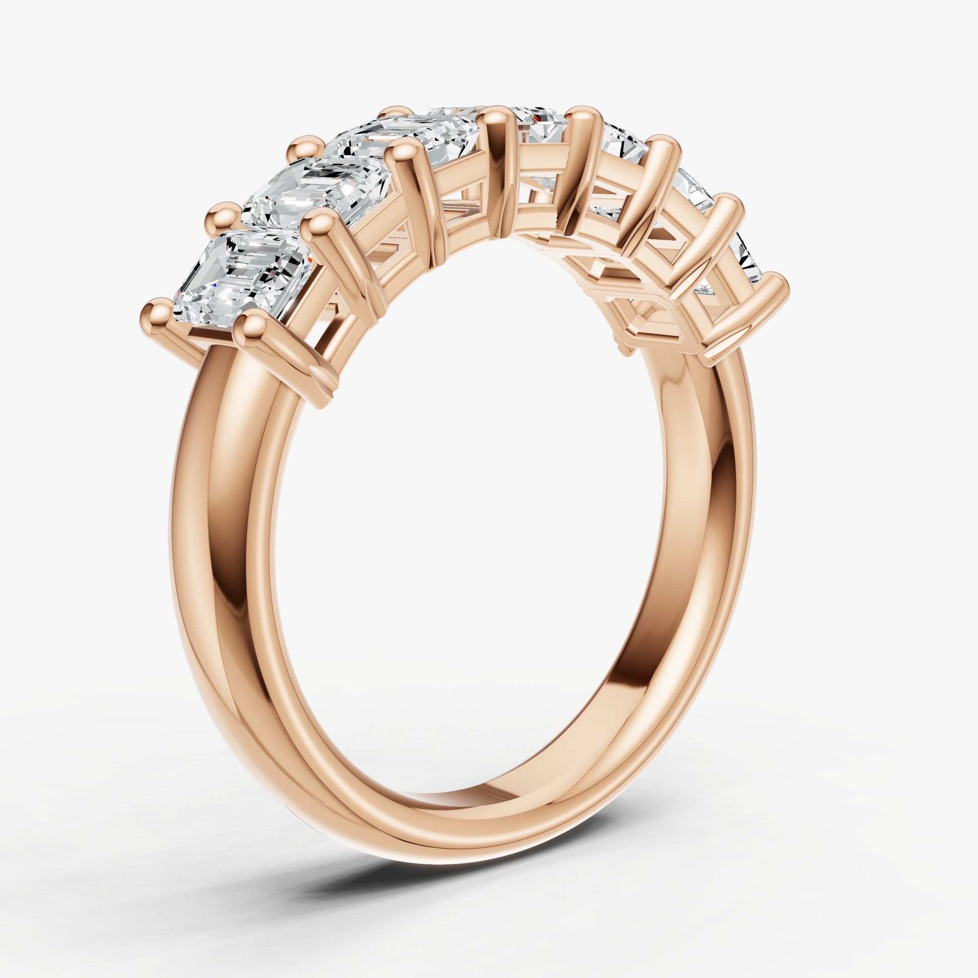 Crown Set Emerald Diamond Pinky Ring