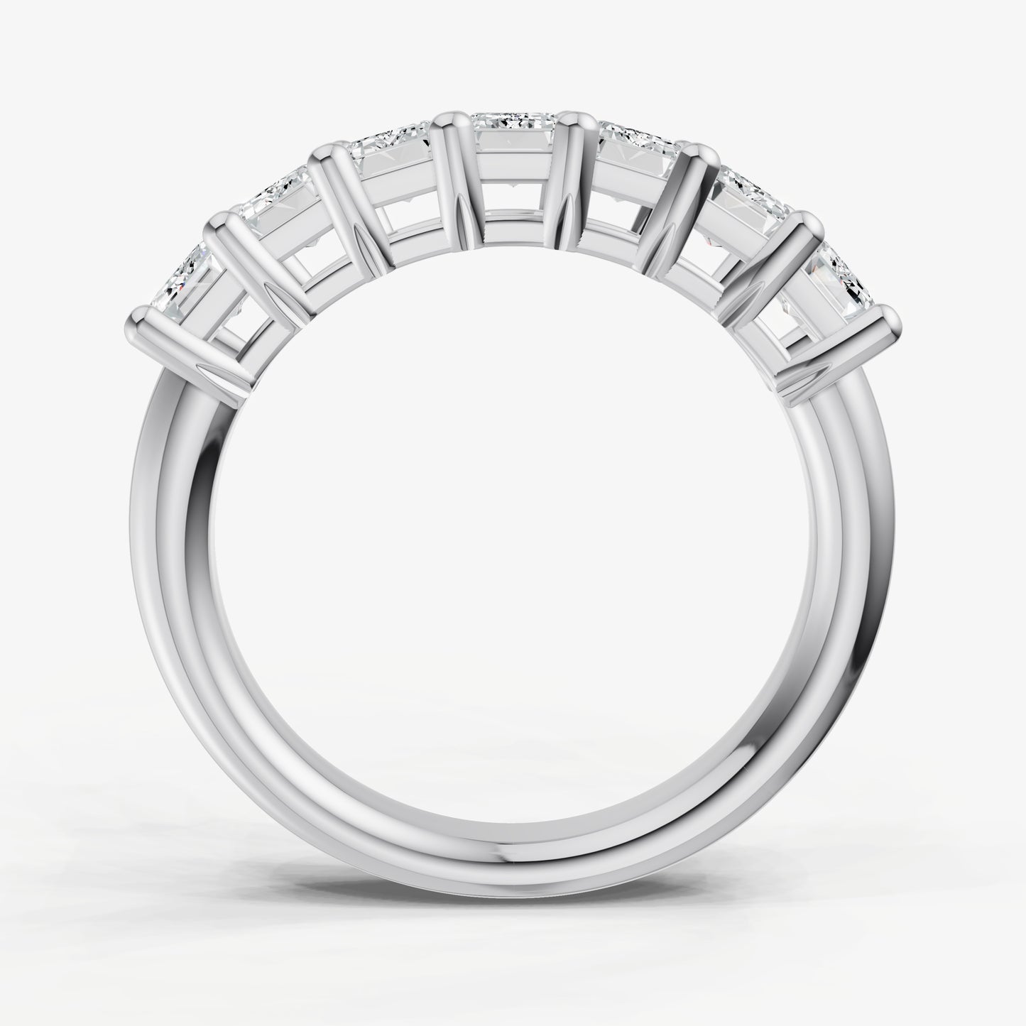 Crown Set Emerald Diamond Pinky Ring
