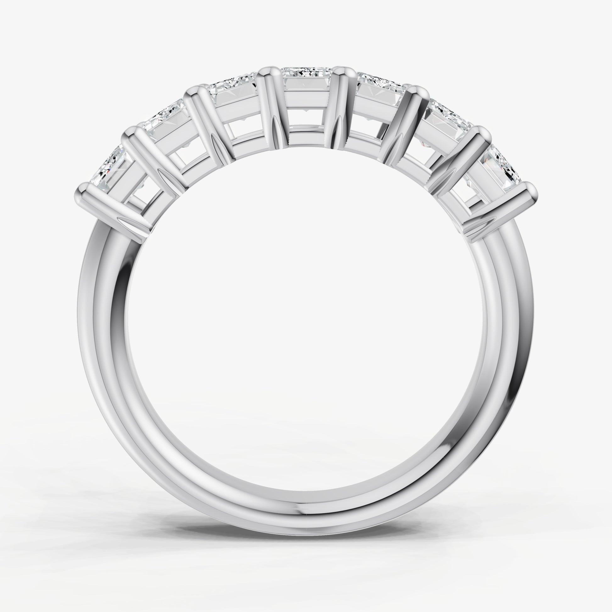 Crown Set Emerald Diamond Pinky Ring