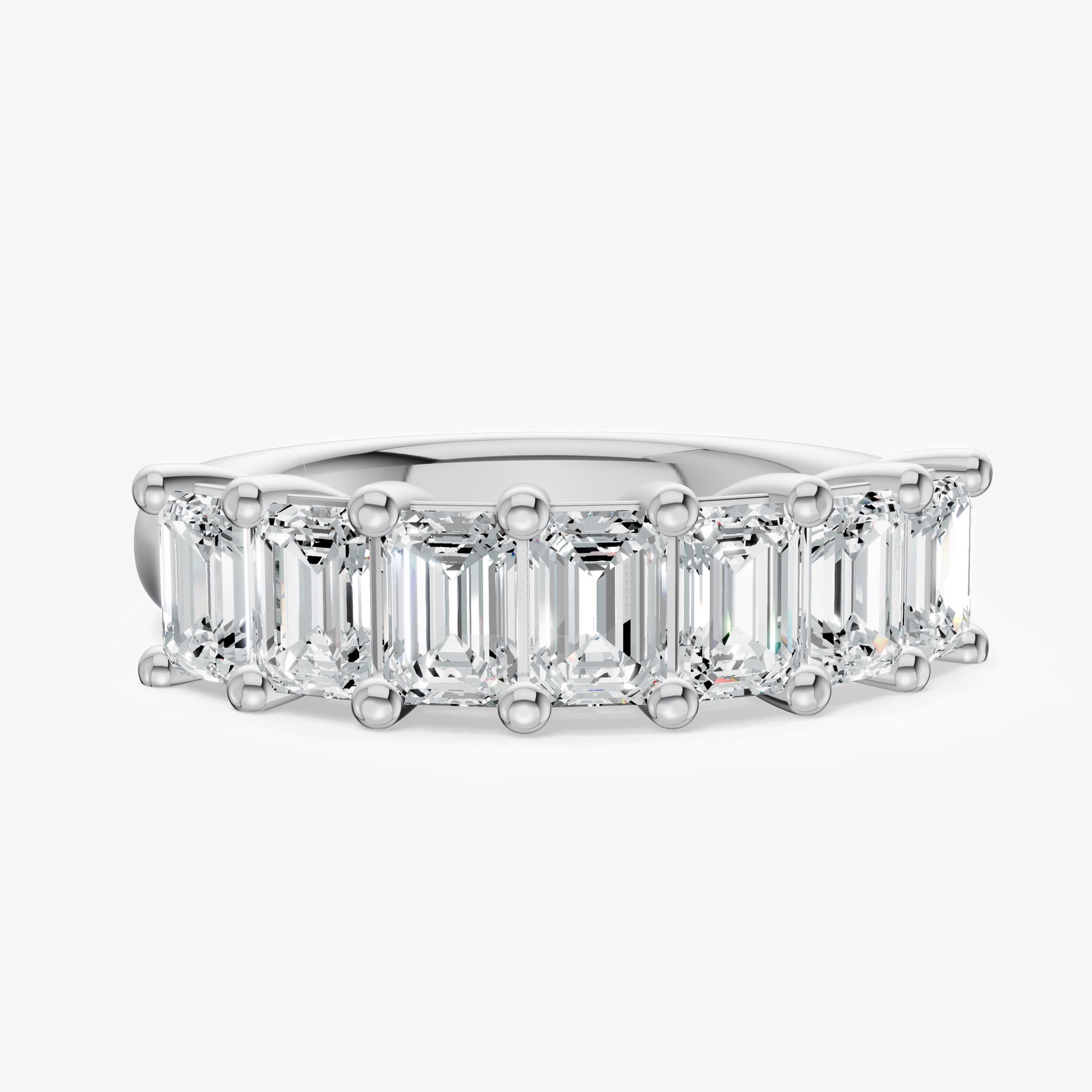 Crown Set Emerald Diamond Pinky Ring