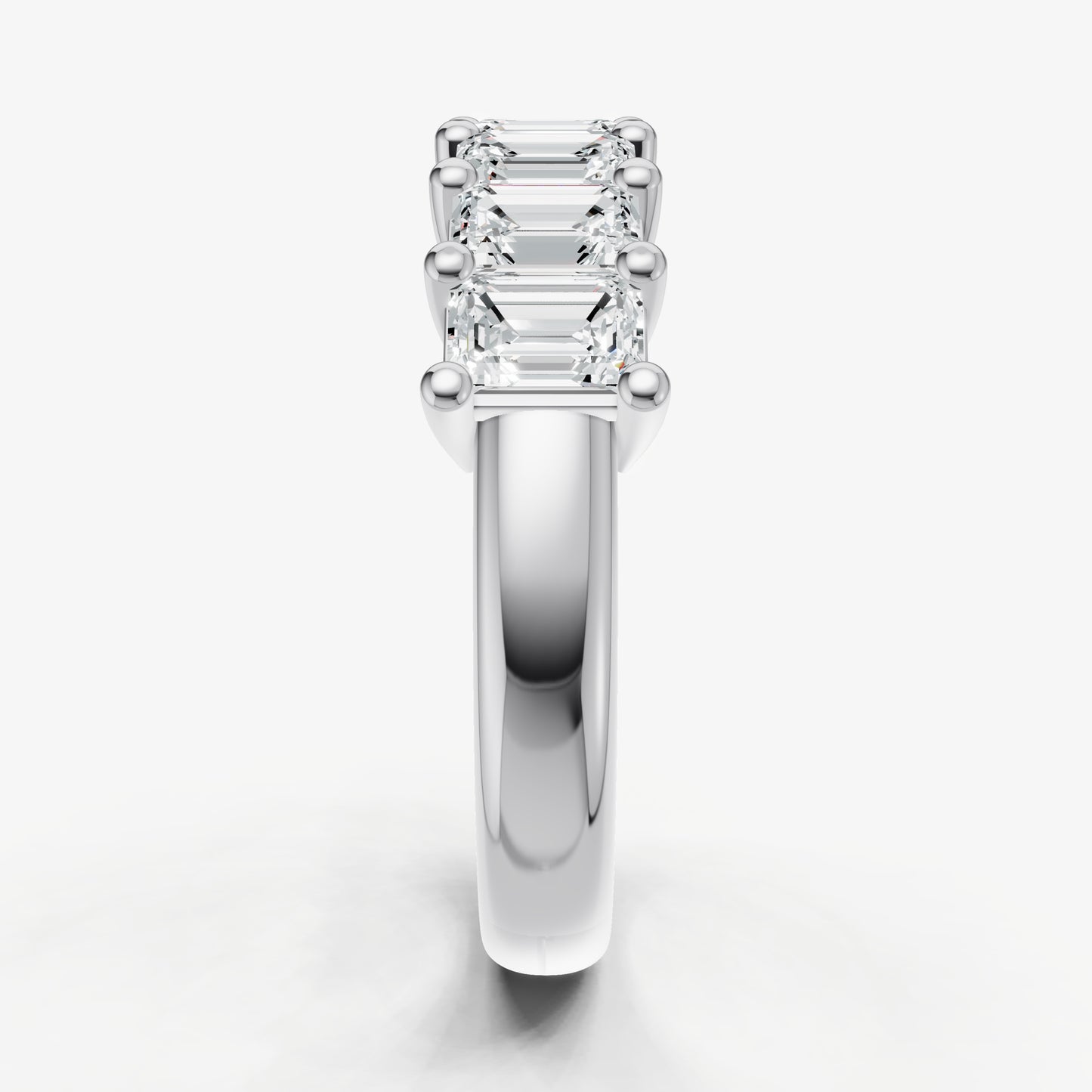 Crown Set Emerald Diamond Pinky Ring