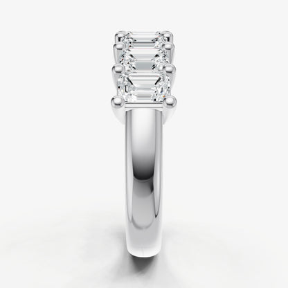Crown Set Emerald Diamond Pinky Ring
