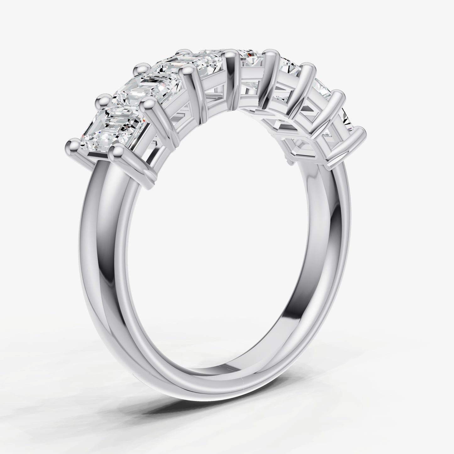 Crown Set Emerald Diamond Pinky Ring